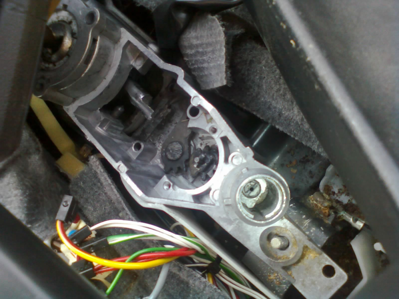 Key barrel and contact switch removed